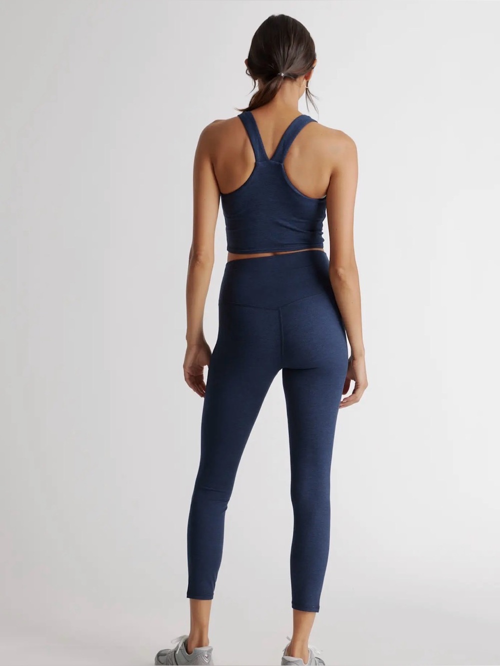 Quince Ultra-Soft High-Rise Legging in Heather Navy size XL Short - Picture 2 of 7